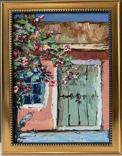 Green door. by Vita Schagen, Painting for Sale on Singulart