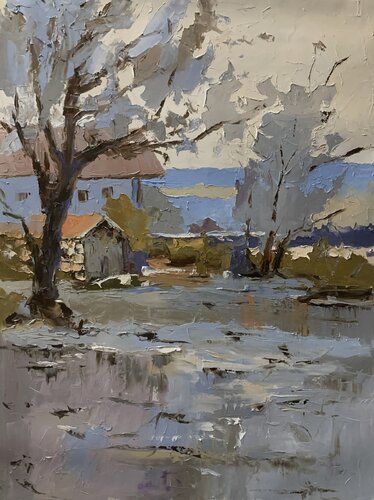 Rural Dusk Hues. de Vita Schagen, Pintura a la venta en Singulart