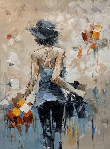Joy of shopping, stress-free. de Vita Schagen, Pintura a la venta en Singulart
