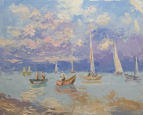 Yachts at sunset. Vita Schagen