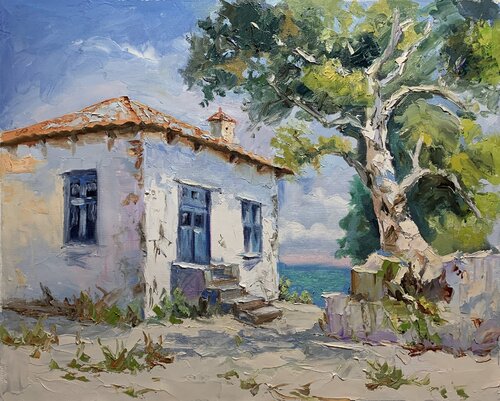 Mediterranean cottage. de Vita Schagen, Pintura a la venta en Singulart