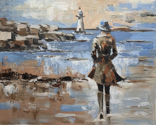 Coastal Contemplation. by Vita Schagen, Painting for Sale on Singulart