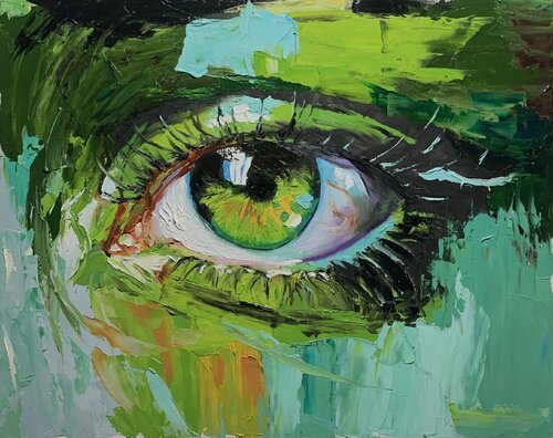 The Emerald gaze. von Vita Schagen, Malerei kaufen auf Singulart