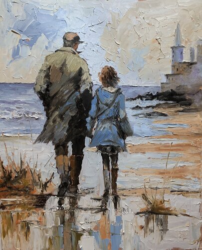 Walking Toward the Dream. by Vita Schagen, Painting for Sale on Singulart