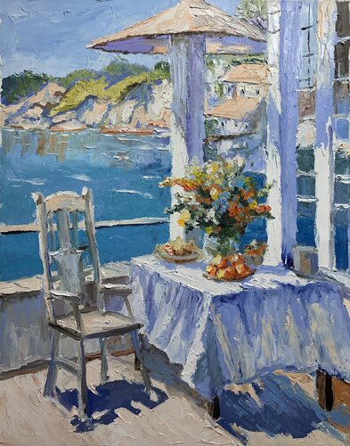 Mediterranean Morning Glow. von Vita Schagen, Malerei kaufen auf Singulart