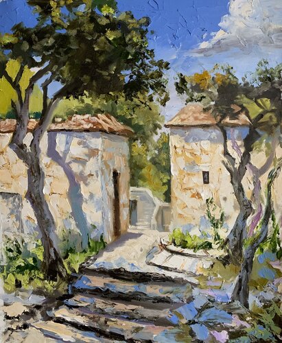 Mediterranean Pathway. van Vita Schagen, Schilderij te koop op Singulart