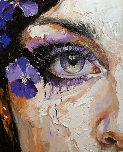 Violet Gaze. von Vita Schagen, Malerei kaufen auf Singulart