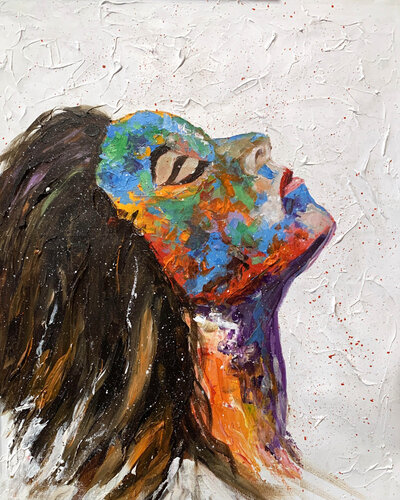 Color of Emotion, Face to the Sky. van Vita Schagen, Schilderij te koop op Singulart