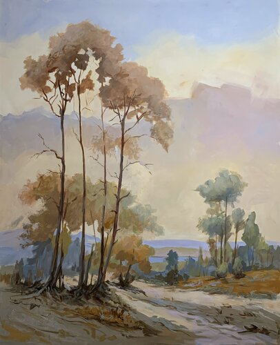 Warm light. Sunset Landscape par Vita Schagen, Peinture en vente sur Singulart