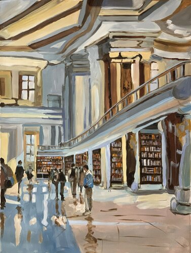 The Quiet Charm of a Public Library.#11 by Vita Schagen, Painting for Sale on Singulart