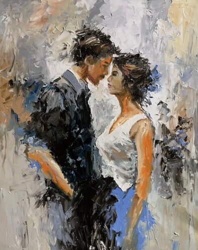 Romantic Couple Portrait. von Vita Schagen, Malerei kaufen auf Singulart