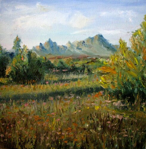 Sunny day. landscape di Vita Schagen, Pittura in vendita su Singulart
