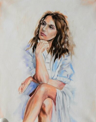 Woman portrait par Vita Schagen, Peinture en vente sur Singulart