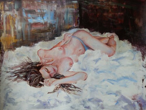 Lazy morning. de Vita Schagen, Pintura a la venta en Singulart