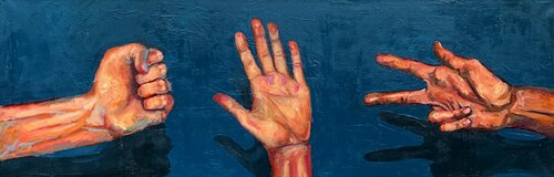 Rock-scissors-paper. by Vita Schagen, Painting for Sale on Singulart