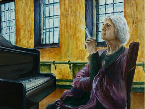 Music teacher par Vita Schagen, Peinture en vente sur Singulart