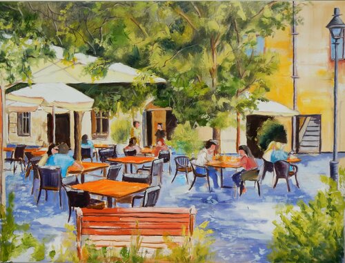 Cityscape. Italy par Vita Schagen, Peinture en vente sur Singulart