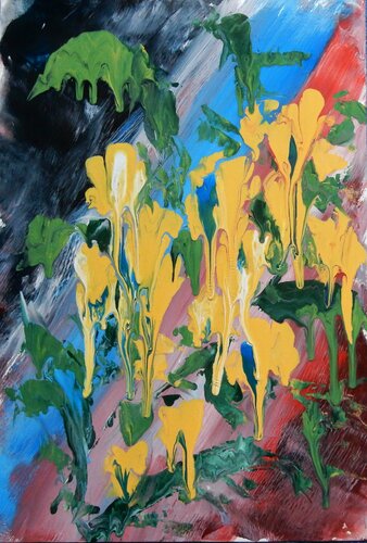 Abstract flowers par Vita Schagen, Peinture en vente sur Singulart