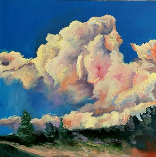 Crazy cloud. Landscape. par Vita Schagen, Peinture en vente sur Singulart