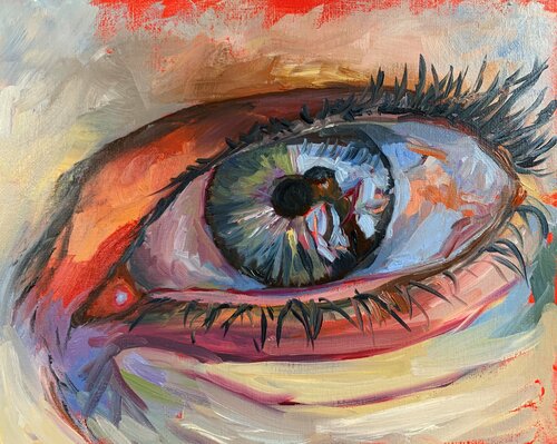 Female abstract eye. de Vita Schagen, Pintura a la venta en Singulart