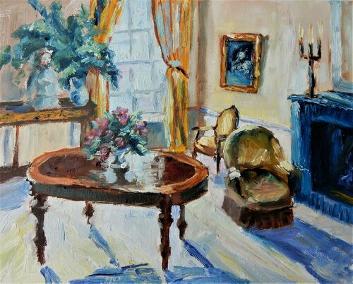 Room interior with a chair Vita Schagen