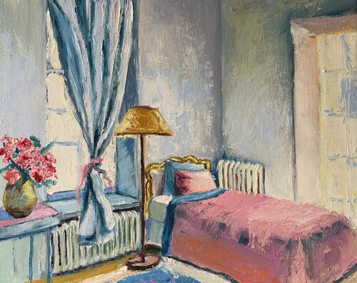 Room interior with a bed Vita Schagen