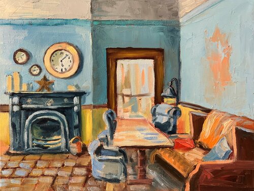 Room interior with a table Vita Schagen