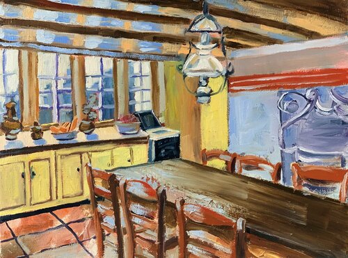 Room interior with a table. Kitchen. Vita Schagen