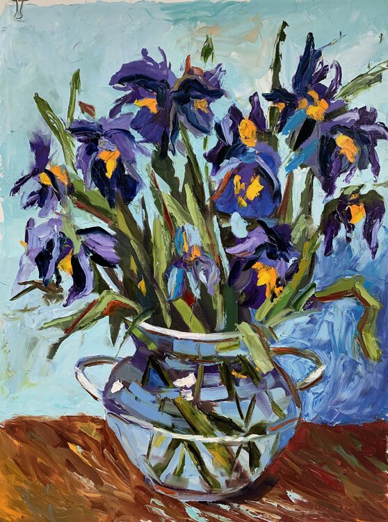 IRISES. FLOWERS. INSPIRED BY VAN GOGH.#3 Vita Schagen