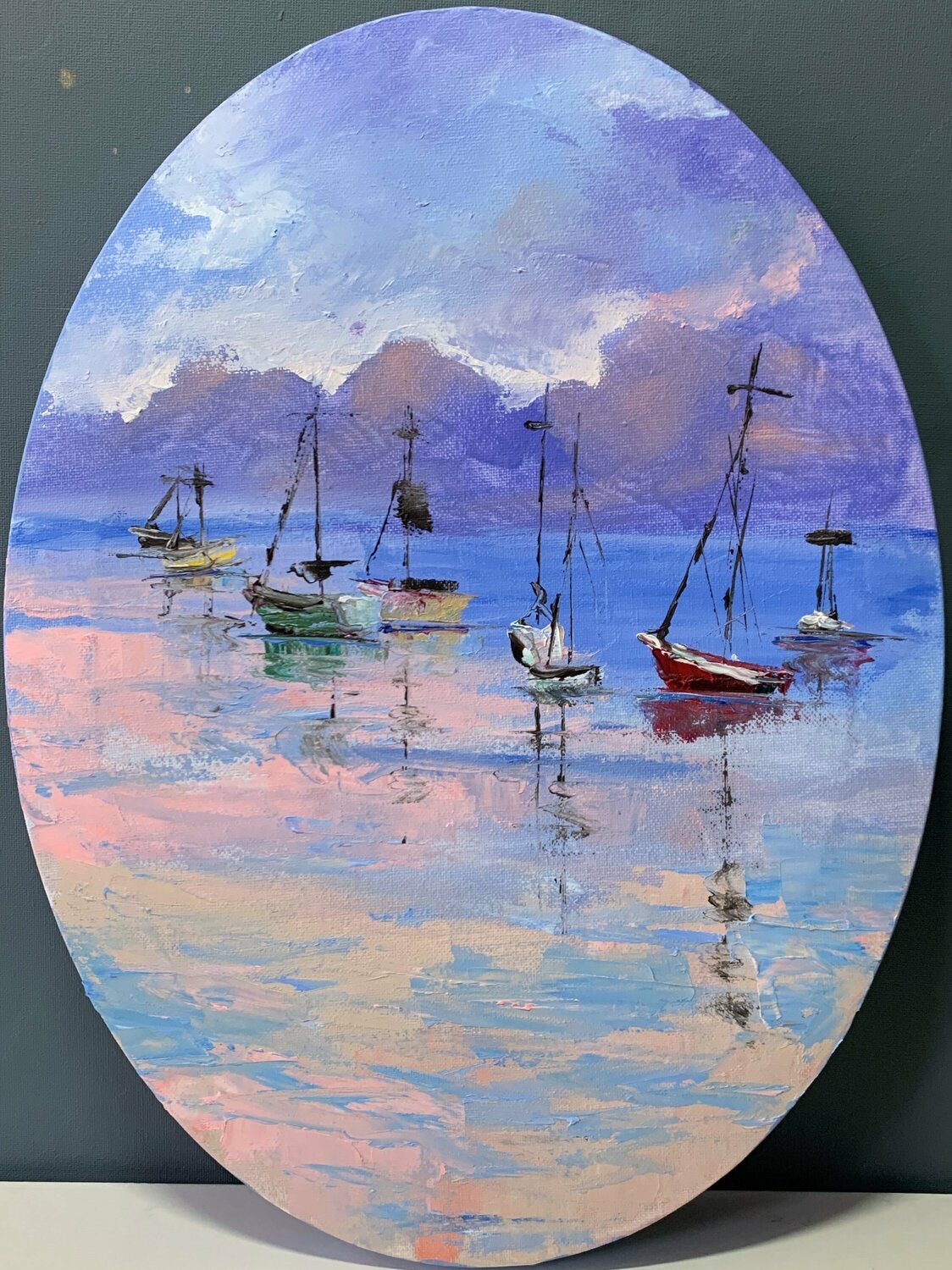 Seascape with the boats. Vita Schagen