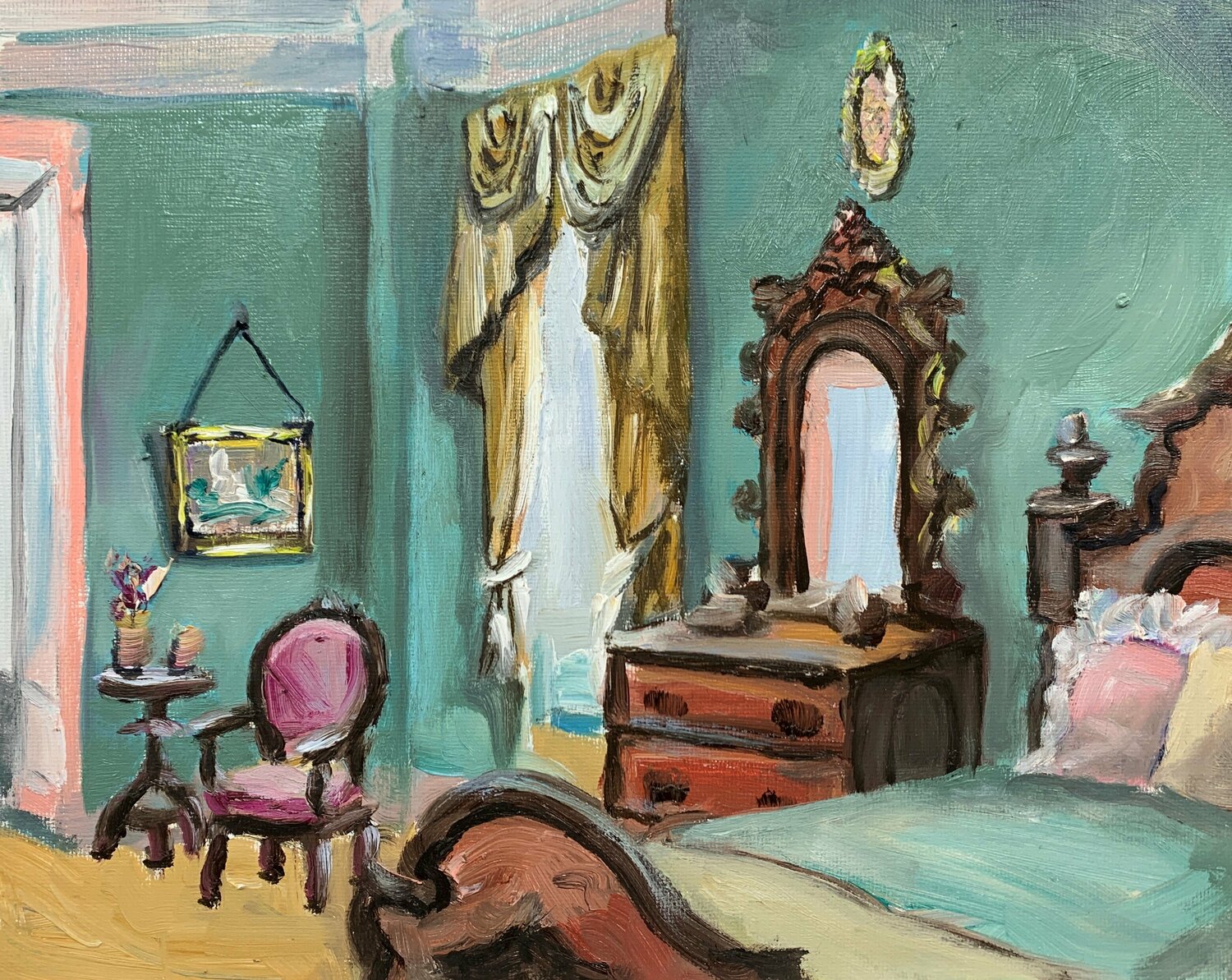 Room interior with a bed Vita Schagen