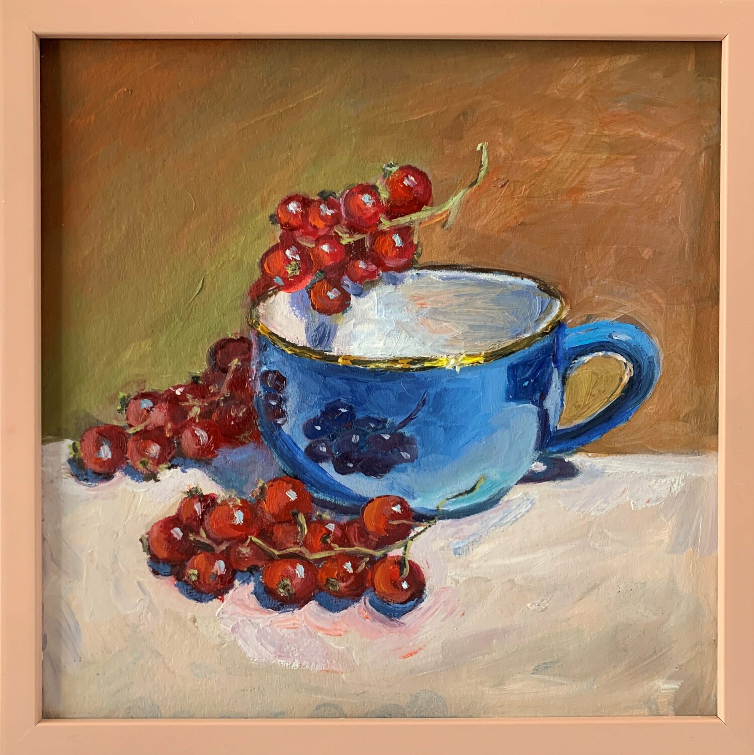 Still life. Pomegranate on silver tray. Vita Schagen