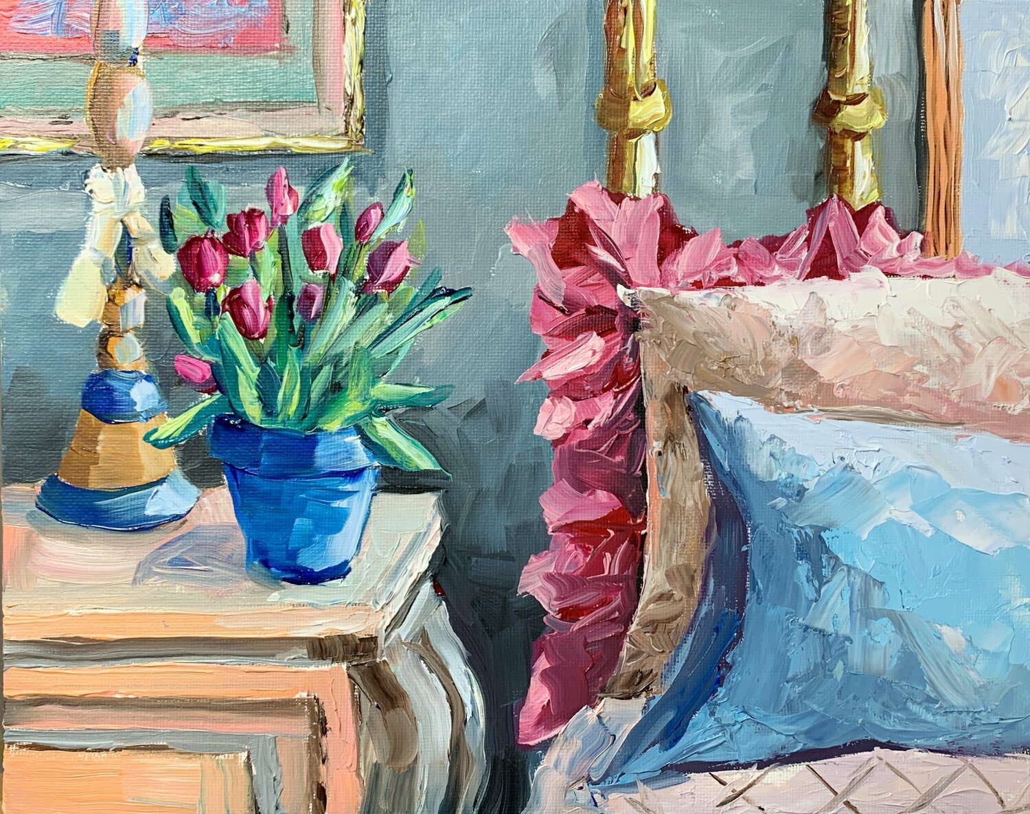 Room interior with a bed Vita Schagen