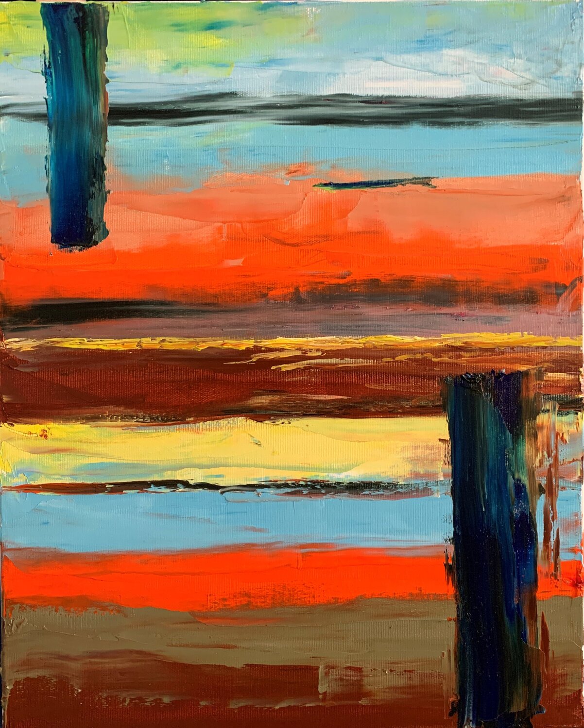 Broken reflection, abstract painting. Vita Schagen