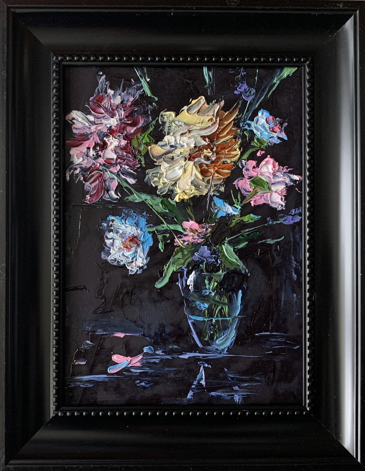 AbstractTender flowers on black. (small) Vita Schagen