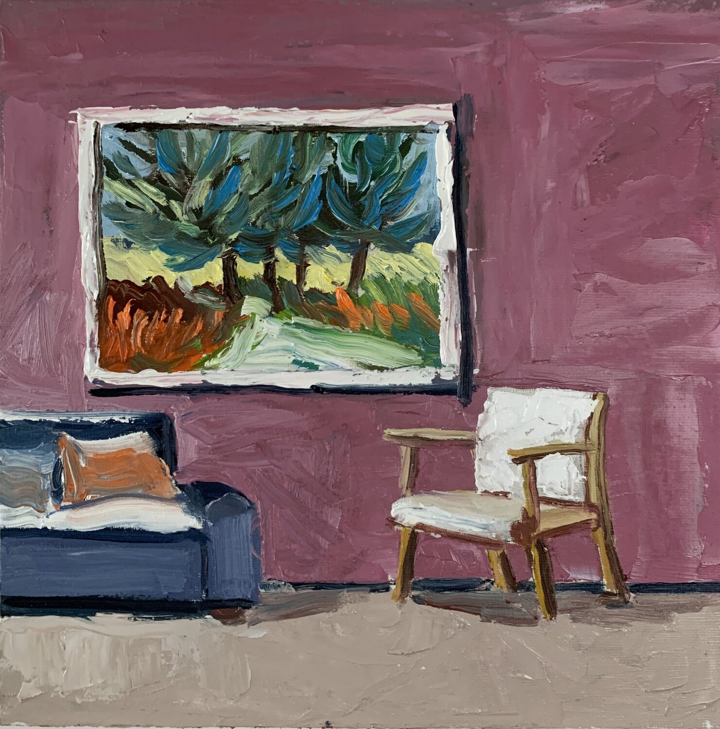 Interior painting. Inspired by Van Gogh. Vita Schagen Originalgemälde zu verkaufen