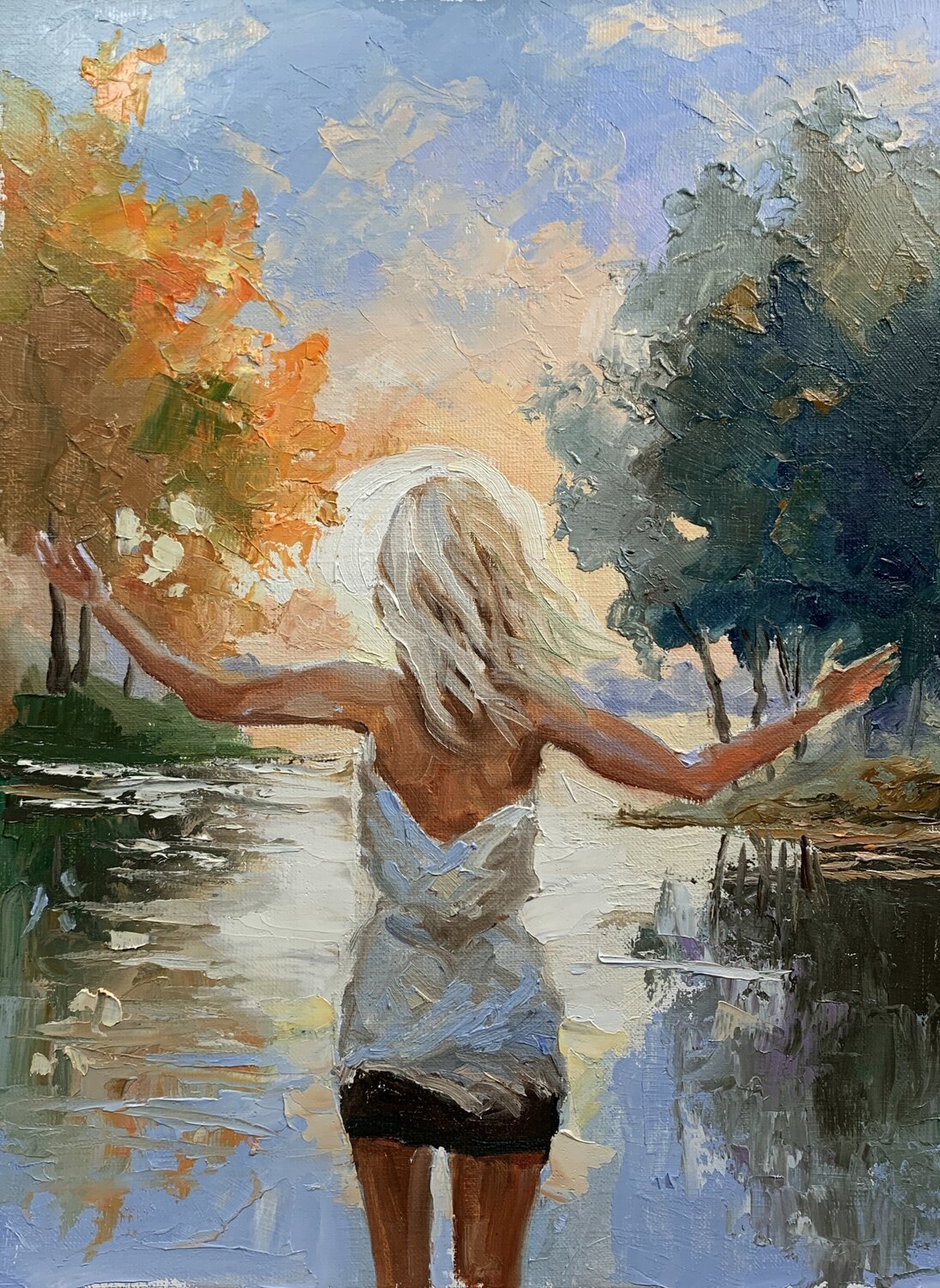 Greeting sunset. Vita Schagen