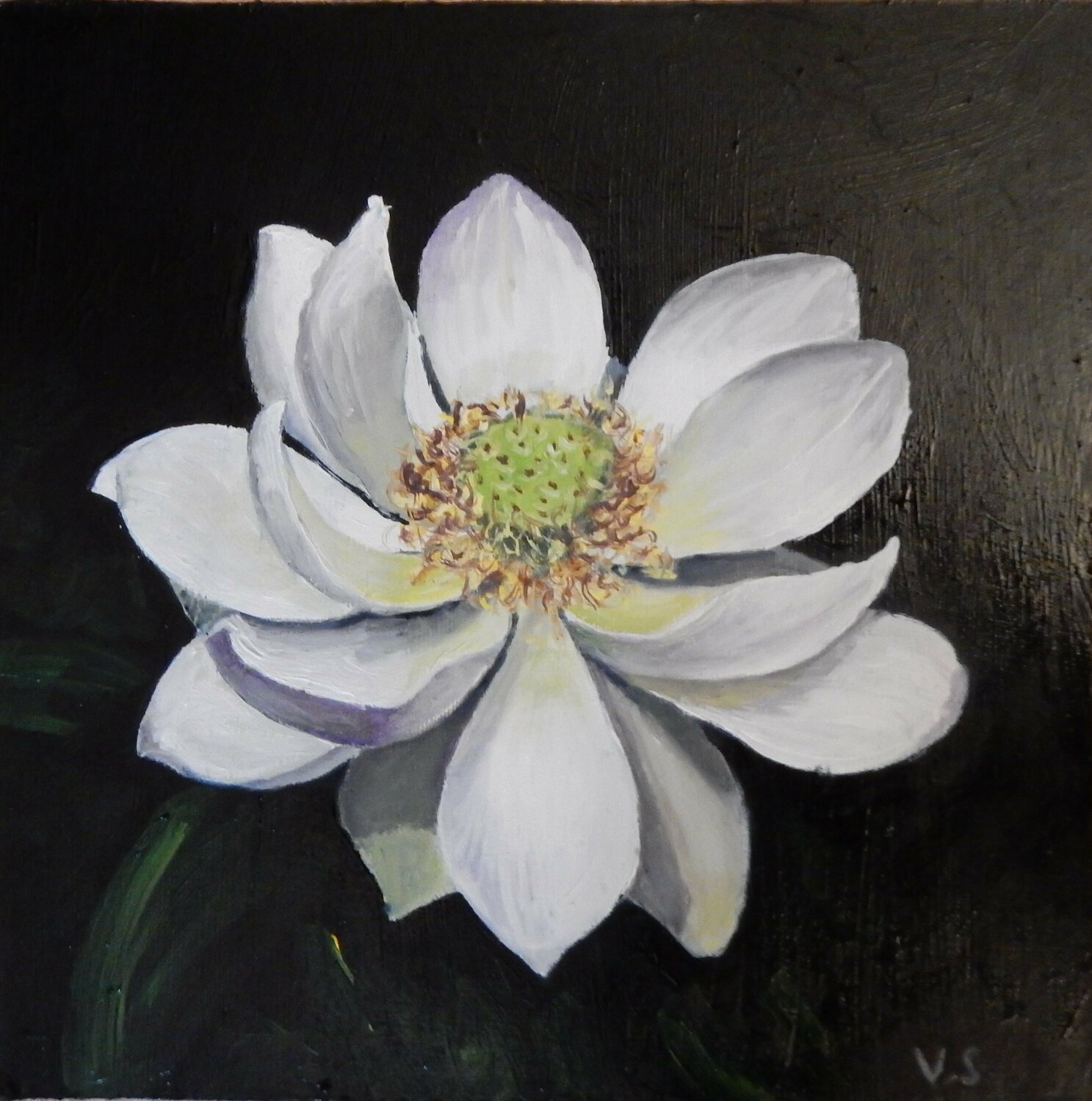 Magnolia flower. (2) framed painting Vita Schagen Dipinto originale in vendita