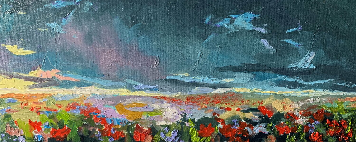 Landscape. Poppy field. Vita Schagen