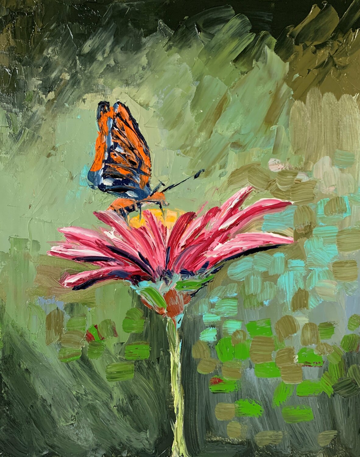 Butterfly and a flower. Vita Schagen
