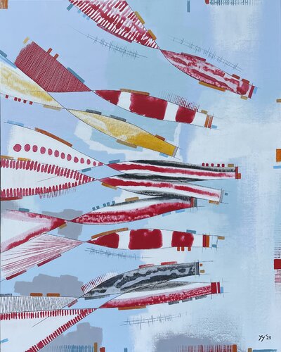 Koinobori XI von Yenny Yohan, Malerei kaufen auf Singulart