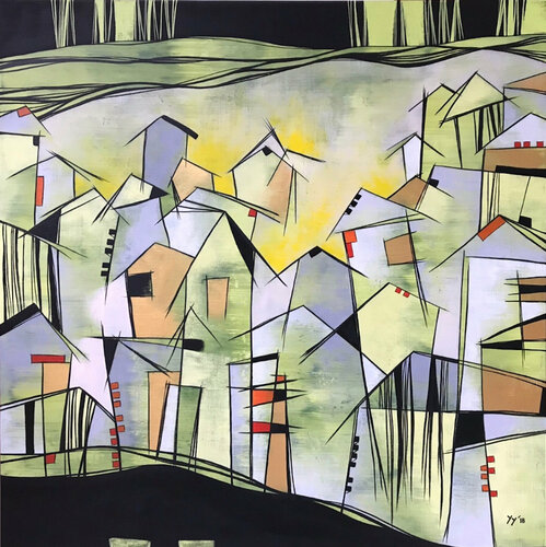 City of Love III by Yenny Yohan, Painting for Sale on Singulart