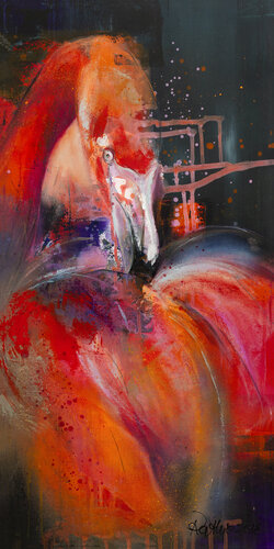 Pretty Flamingo di Manuela Rathje, Pittura in vendita su Singulart