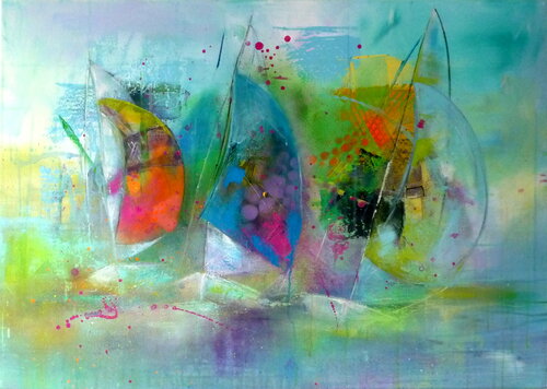 Kieler Woche 2018 von Manuela Rathje, Malerei kaufen auf Singulart