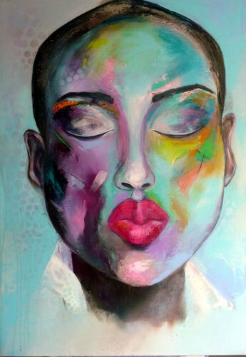 Ciss me if you can van Manuela Rathje, Schilderij te koop op Singulart