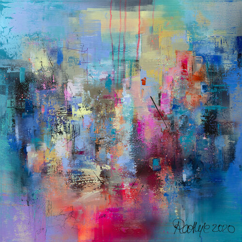 Facets of a big city van Manuela Rathje, Schilderij te koop op Singulart