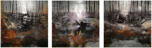 FUTILITY OF WAR   I, II, III par Mark Maxwell, Peinture en vente sur Singulart