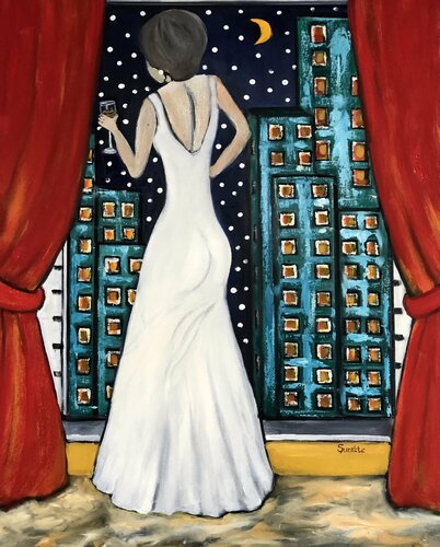 City Lights by Suzette Datema, 회화 for Sale on Singulart