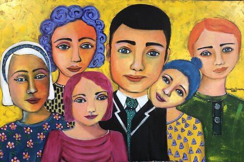 People are Living Stories by Suzette Datema, 회화 for Sale on Singulart