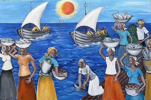 Fish, Fish and more Fish by Suzette Datema, 회화 for Sale on Singulart